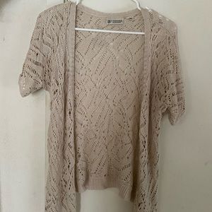 Crochet off white sweater cover